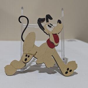 NEW Handcrafted Pluto Dog Frig Magnet- Tan and Black. Approx 5" H